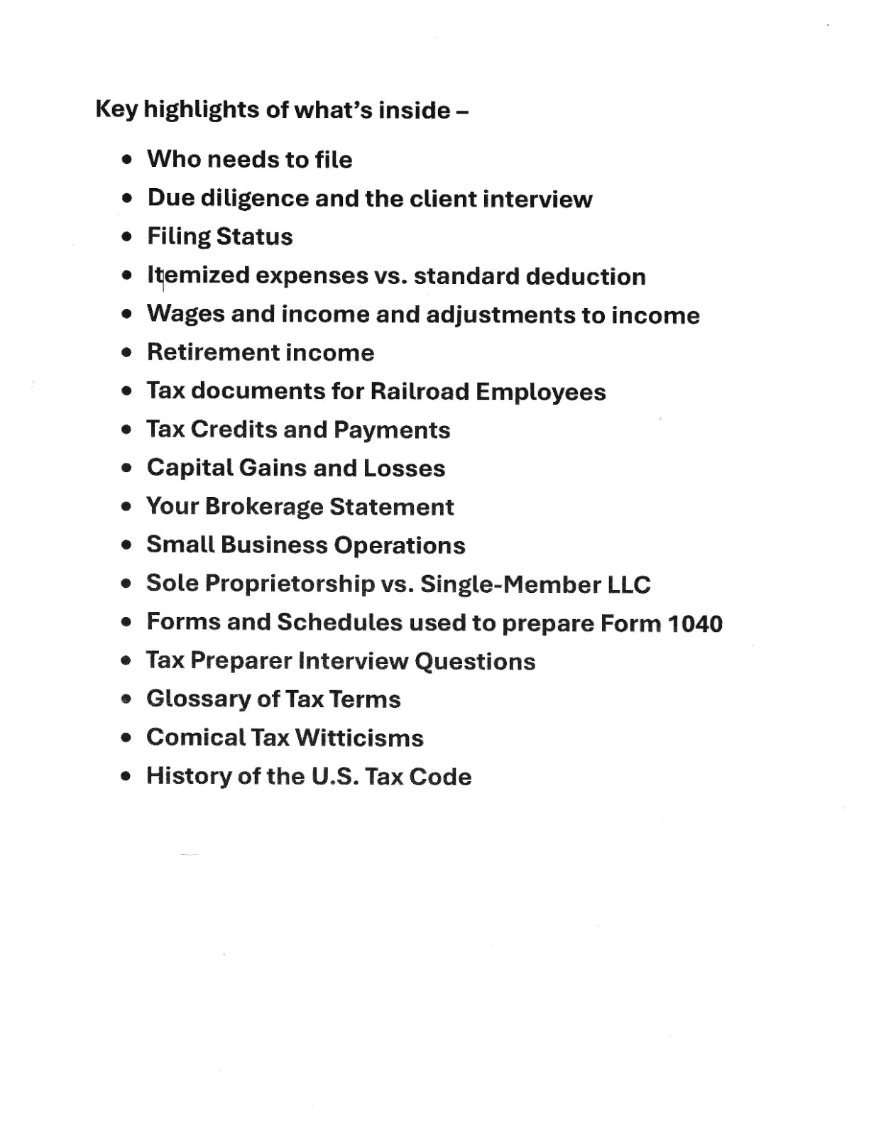 1040 Tax Preparation Guide