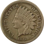 1862 Indian Head Cent VF Very Fine Penny 1c Coin SKU:CP1145