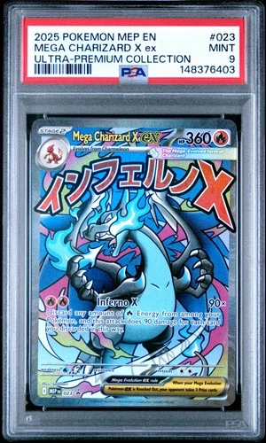 2025 POKEMON MEP PROMO ULTRA-PREMIUM COLLECTION #023 MEGA CHARIZARD X EX PSA 9