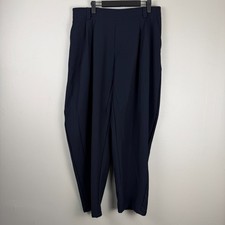 Halara High Brigant Tapered Pants Women's Large Blue Pleated High Rise Stretch