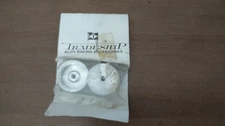TRADESHIP VINTAGE 7/8 X 1/2 CHROME 1/24 SLOT CAR WHEELS NOS