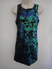 Forever 21 Sequined Sheath Bodycon Dress Above Knee Lined Women’s Sz S