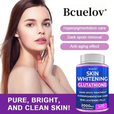 Glutathione 2000mg Anti-aging Skin Whitening Dark Spots Removal 120 Capsules US