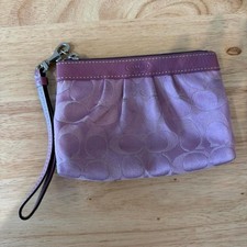 Vintage coach purple signature wristlet