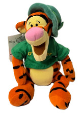 Disney Store Beanie Tigger Plush Toy St Patrick Day Irish Shamrock Stuff Animal