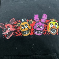 Lot of 4 pc Five Nights at Freddy's FNAF Small Med Fit Horror Fun T Hoodie & Set