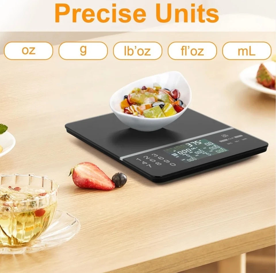 Báscula de alimentos Esenharber con calculadora nutricional - Sc de cocina digital con llave táctil Foto 2 de 4