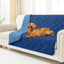 Waterproof Dog Bed Cover Blanket 68x82, Soft Lattice 68x82 Inch Navy/Blue