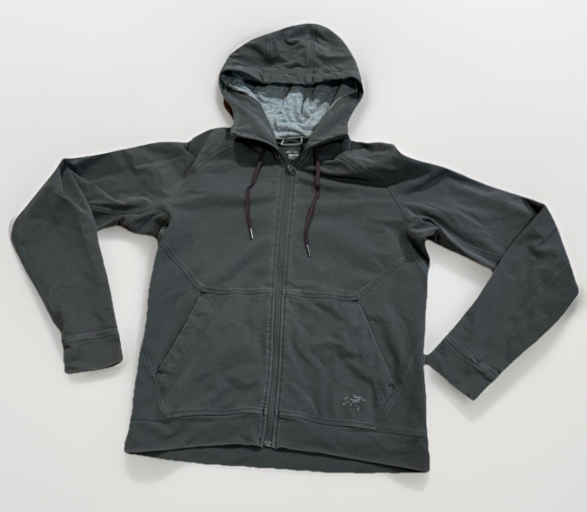 Vintage Arc'teryx Men's Zip Hoodie L Grey Purple Plu… - Gem