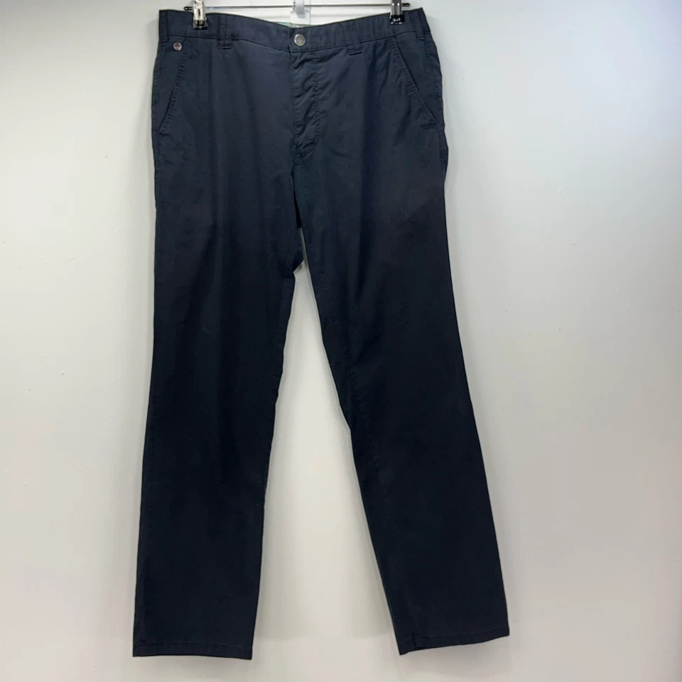 Meyer Trousers Chino Men's W34 L30 Regular Fit Stretch Smart Blue Lightweight — 第 2/4 张图片