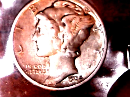 1935-S  SILVER MERCURY DIME - GRADES "VERY FINE"