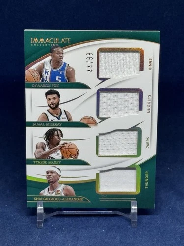 2023-24 Immaculate Fox Maxey Murray Shai Gilgeous-Alexander Quad Jersey #/99