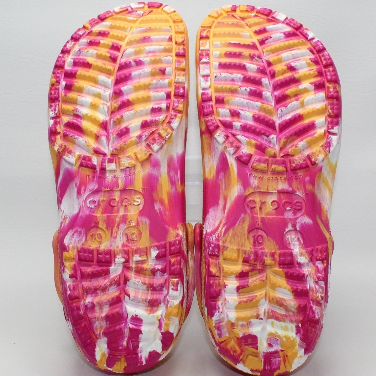 Crocs‎ Translucent Marbled Clog Pink Orange White Mens 10 Womens 12 207407 NWOT 21592521 main image 3