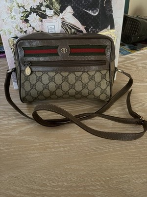 Vintage Gucci GG Supreme Sherry Line Ophidia Crossbody Bag In Tan