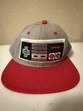 Bioworld Nintendo NES Game Controller  Snapback Hat Grey/Red Adjustable One Size