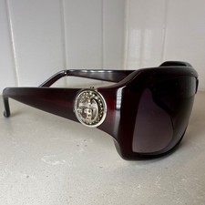 Vintage Y2K GUCCI Sunglasses Womens Burgundy Square Ball Joint Hinge Safilo
