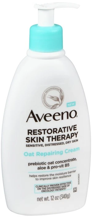 Aveeno Calm + Restore Oat Repairing Lotion Fragrance Free 12 Oz