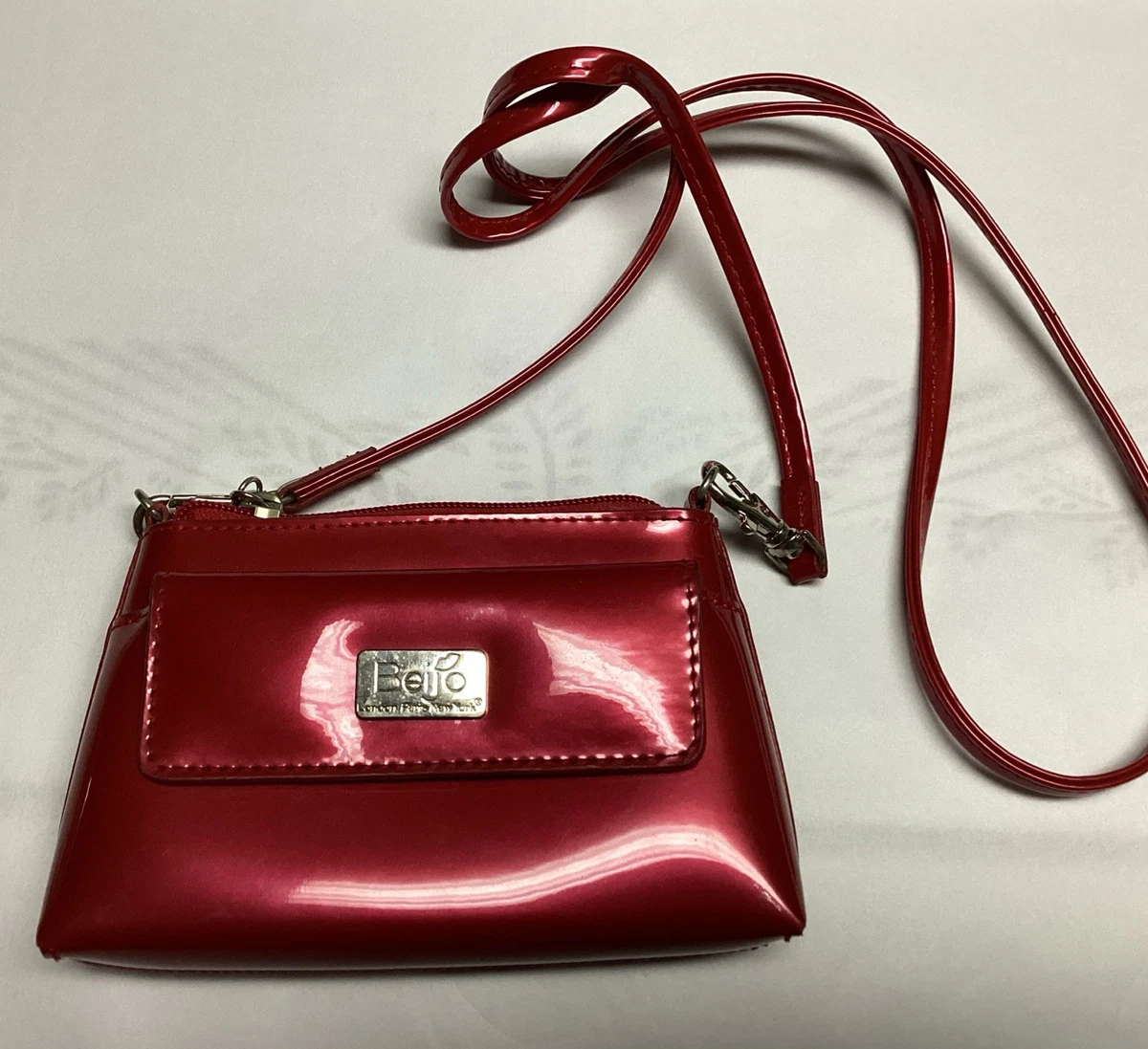 Beijo Red Black Patent Structured Crossbody Bag Y2K Retro Statement Purse Beijo Leather Handbags | Mercari main image 4