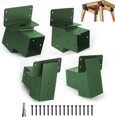 Deer Stand Brackets 4X4 - 4 Pack, Durable Powder-Coated Outdoor Supports
