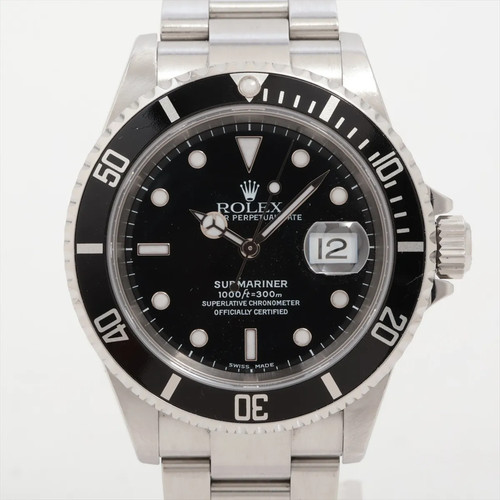 Rolex SUBMARINER DATE 16610T SS SS AT black dial 1 Extra Link