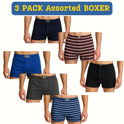 12 PACK 3,6 MENS CLASSIC BOXER SHORTS BRIEFS COMFORT FIT JERSEY UNDERWEAR PANTS - Picture 2 of 6