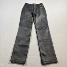 Harley Davidson Leather Stretch Panel Riding Pants Womens 4 / 32 fits 27x31