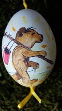 Janosch Thomas,Bär,!! Gänseei !!Osterei, Ostern , ca.10 cm, handbemalt, super