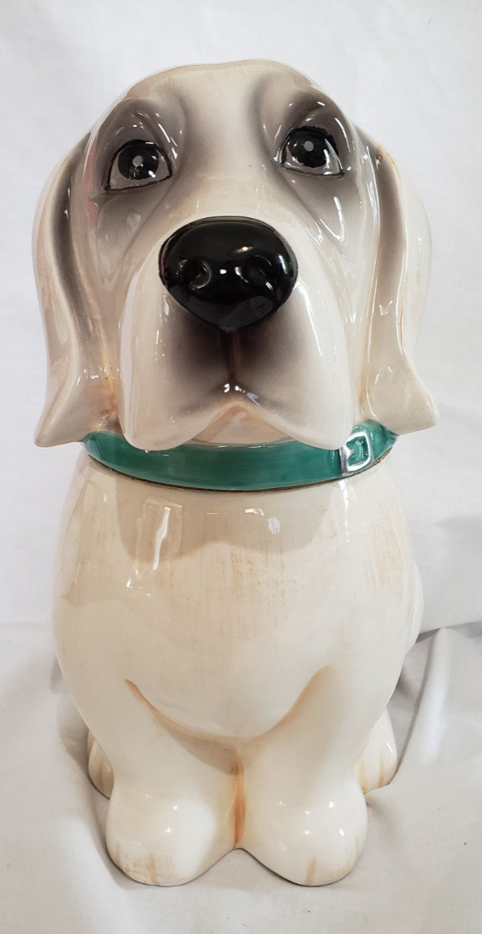 11.5"Pioneer Woman Dog Cookie Jar Labrador Retriever Lucy White Lab **CHARITY**
