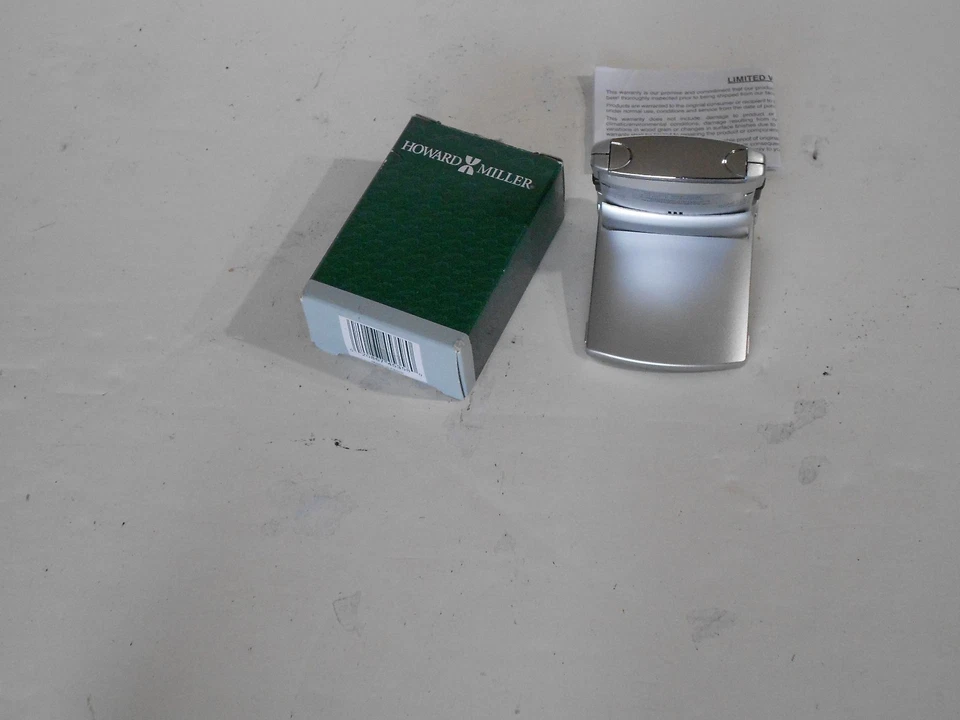 Howard Miller New Silver Digital LCD Display Folding Travel Alarm Clock FreeShip - Image 3 of 4