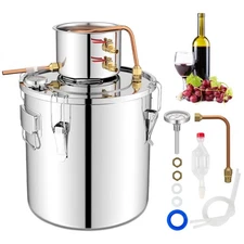5 Gal Alcohol Still 2 Pots Stainless Steel Alcohol Distiller Copper Tube