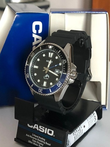 Casio MDV 106 "Hart" Marlin Batman Ring blau/schwarz - Bild 3 von 10