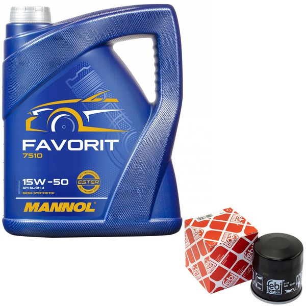 MotoröL Set 15W50 5 Liter + ÖLfilter FüR Nissan 370 Qashqai +2 Cube NV200 Juke-image
