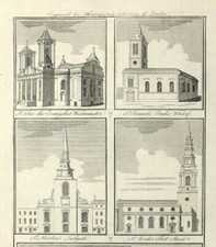 Historische Londoner Kirchen Druck Harrison's London 1775 St Dunstans