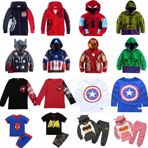 Kids Boys Marvel Superhero Clothes Hoodies Sweatshirt Jumper Coats