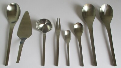 AUERHAHN BESTECK EDELSTAHL MATTIERT SERVIERTEILE-SET 8-TEILIG KOMPLETT