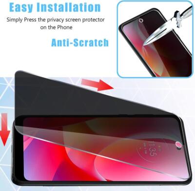 Motorola Moto G Play 2024 Anti-Spy Privacy Screen Protector - Ultra Slim Tempered Glass, 9H Hardness, Anti-Fingerprint