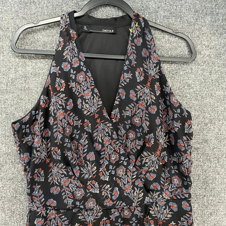 Платье женское Chetta B 10 черное с цветочным рисунком длинное фея гранж коттеджкор богемное крестьянское - Изображение 2 из 4