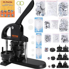 Button Maker, 1/1.25/2.28 Inch 25/32/58Mm 3-In-1 Pin Maker with 300Pcs Button P