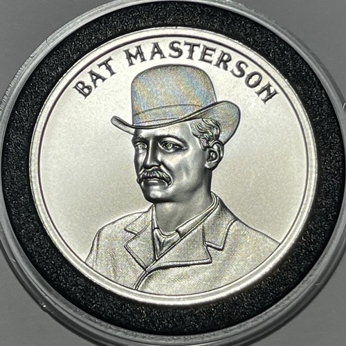 Bat Masterson Gambler Wild West Legends Coin 1 Troy Oz .999 Fine Silver Round - Picture 5 of 14