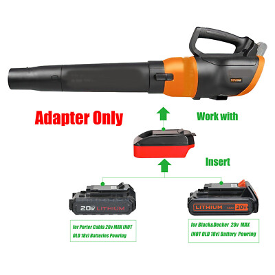 for WORX 20V USA-Style CLEANER TOOLS Adapter for BLACK&DECKER 20V Li-Ion Battery