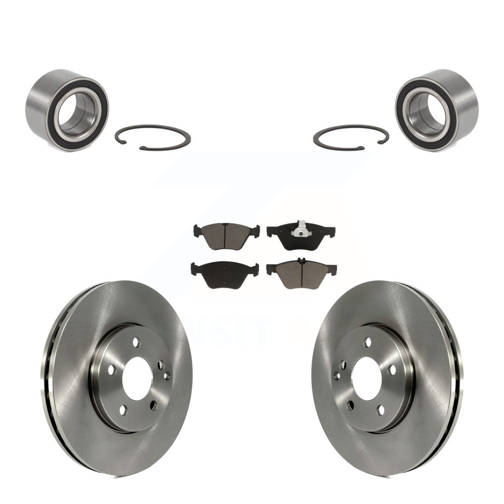 Front Wheel Bearing Disc Brake Rotors And Pads Kit For MercedesBenz