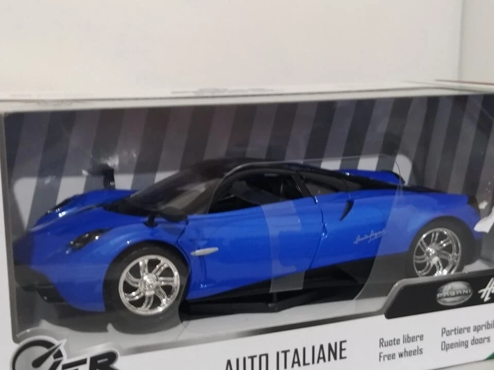 Pagani Huayra Blu Blue Silver Wheel 1:24 Nuovo 1/24 - Immagine 2 di 3