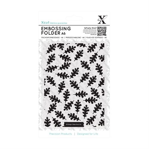 Docrafts Xcut embossing folder A6 15x10cm Oak Leaf Pattern card making