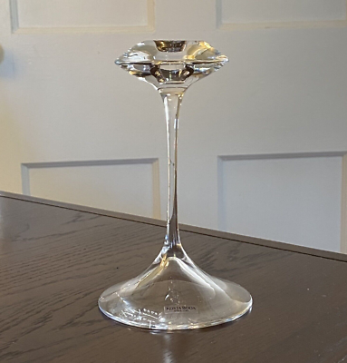Kosta Boda Crystal Fanfare 7” Candle Holder Candlestick ~ Artist