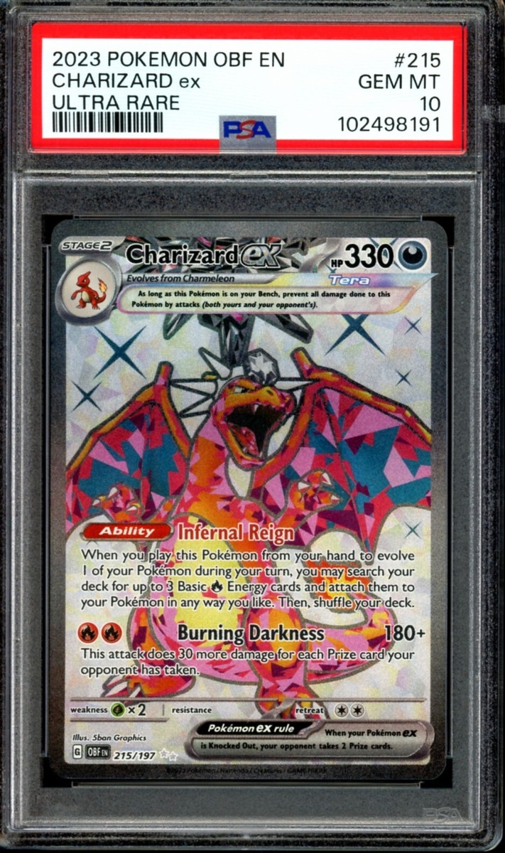 PSA 10 GEM MINT Charizard ex 215/197 Ultra Rare Full Art