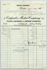 Carpenter Morton Paints Varnishes Boston, MA 1901 Statement Geo. M Rogers* (#10)