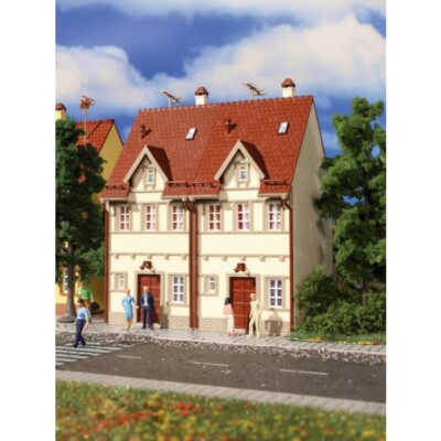 Vollmer H0 43843 - Reihen-Doppelhaus, beige Bausatz  Neuware