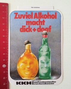 Aufkleber Sticker Kkh Zuviel Alkohol Macht Dick Doof Kaufmannische 250416110 Ebay