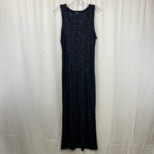 Gap Womens Dress Blue White Tank Maxi Space Dye Stretch Scoop Neck Sleeveless XS