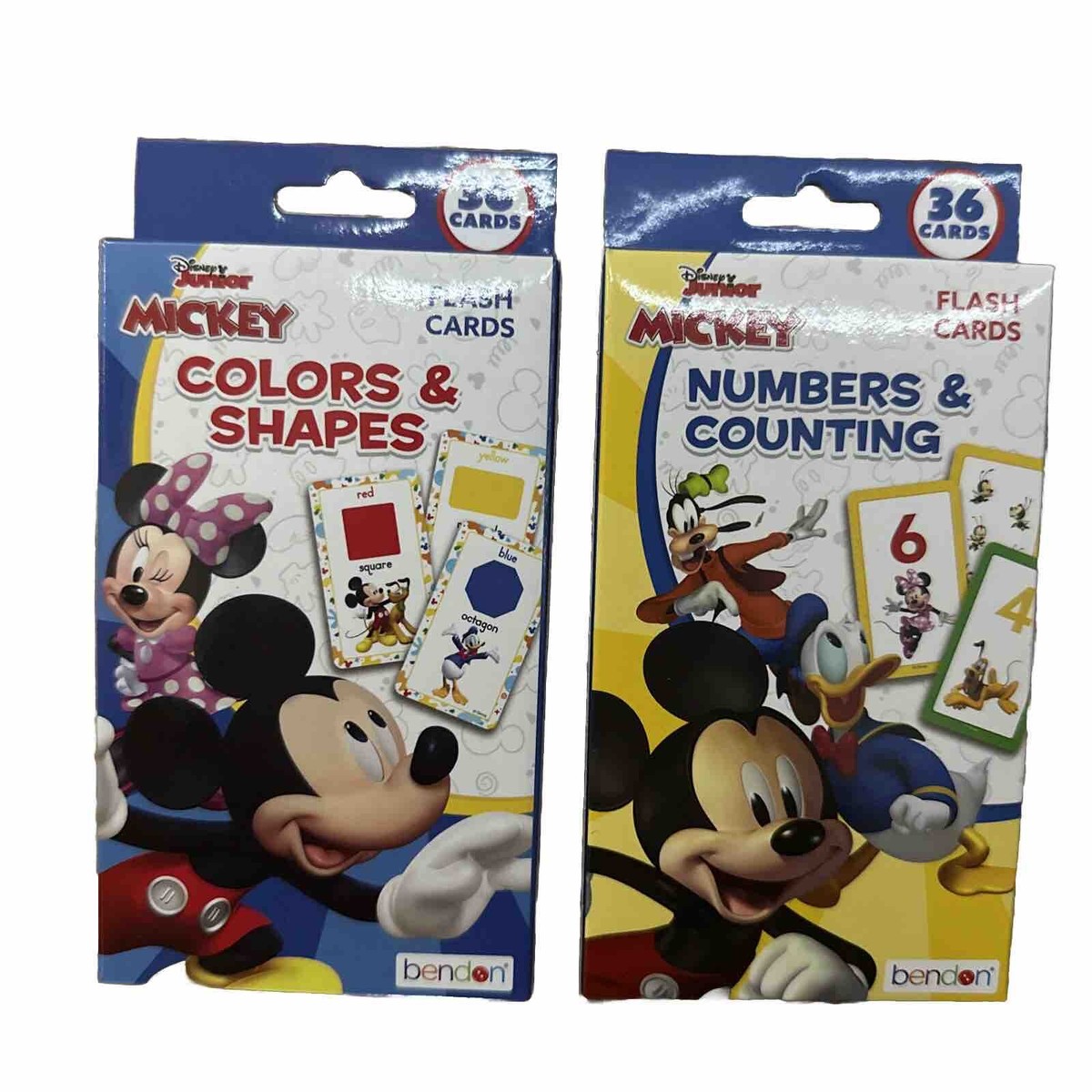 Disney Junior kids Mickey Minnie Goofy Flash Cards NEW Colors